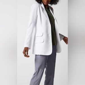 Jaanuu Women's White Lab Blazer
